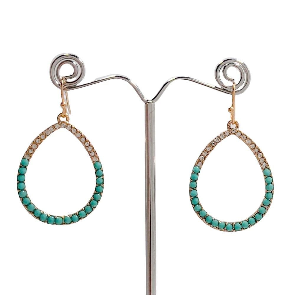 Gold Teardrop Dangle Earrings